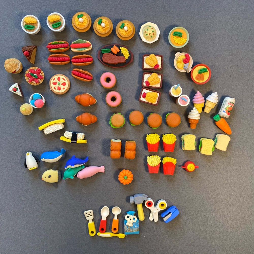 Japanese miniature erasers, pull apart,‎ food, animals, office supplies - Picture 5 of 9